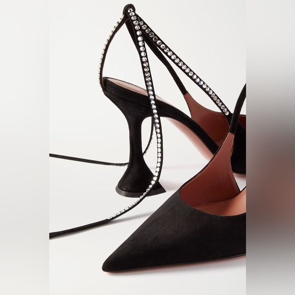 AMINA MUADDI Karma crystal-embellished suede pumps, 40 - Picture 4 of 9